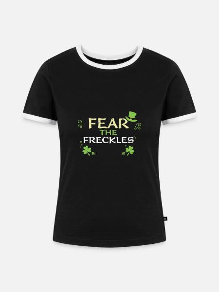 Fear The Freckles - Frauen Kontrast-T-Shirt - Schwarz/Weiß