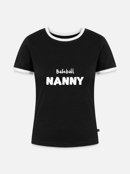 Baseball Nanny - Baseball - Frauen Kontrast-T-Shirt - Schwarz/Weiß