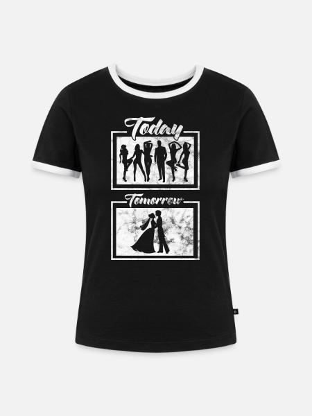 JGA - Jungs Männer - Frauen Kontrast-T-Shirt - Schwarz/Weiß