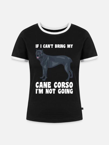 Cane Corso - Frauen Kontrast-T-Shirt - Schwarz/Weiß