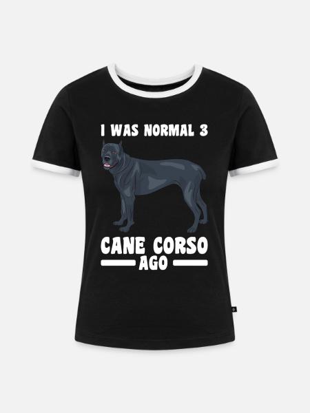 Cane Corso - Frauen Kontrast-T-Shirt - Schwarz/Weiß
