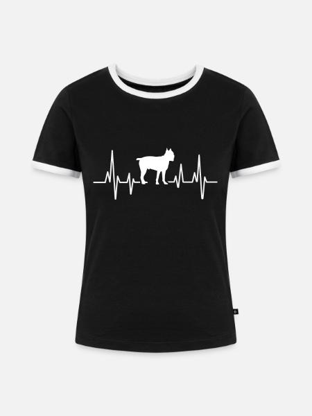 Cane Corso - Frauen Kontrast-T-Shirt - Schwarz/Weiß