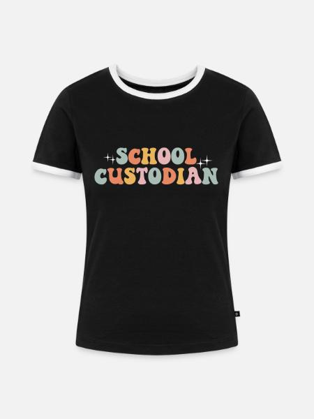 Schulbeamte - Frauen Kontrast-T-Shirt - Schwarz/Weiß
