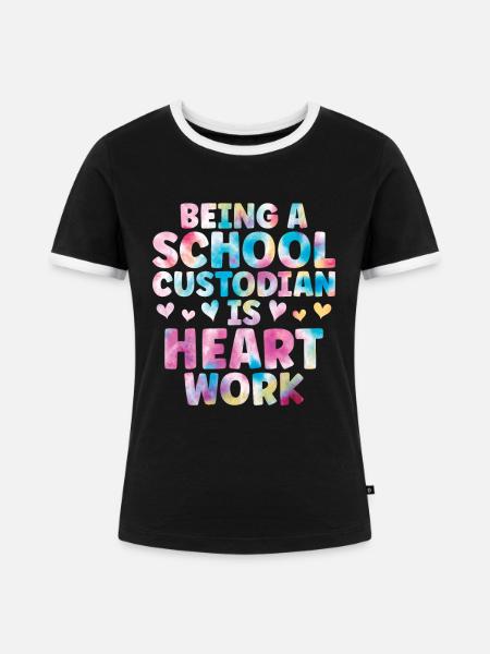 Schulbeamte - Frauen Kontrast-T-Shirt - Schwarz/Weiß