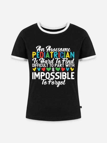 Kinderkrankenschwester - Frauen Kontrast-T-Shirt - Schwarz/Weiß