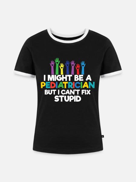 Kinderkrankenschwester - Frauen Kontrast-T-Shirt - Schwarz/Weiß
