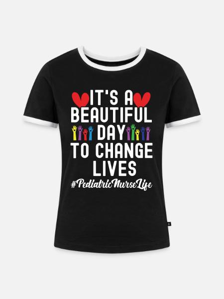 Kinderkrankenschwester - Frauen Kontrast-T-Shirt - Schwarz/Weiß
