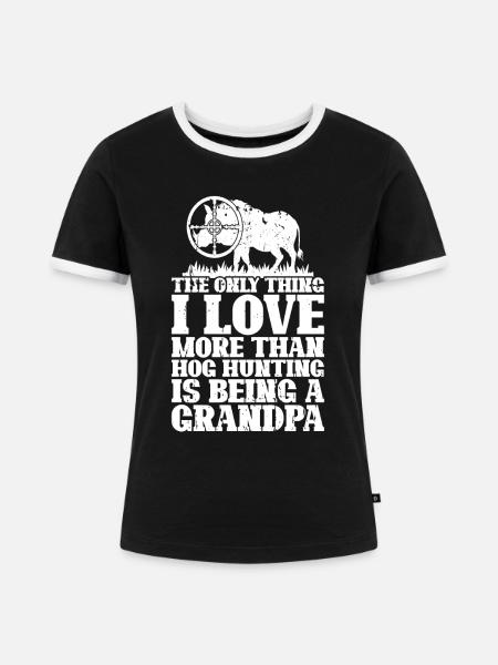 Schweinejagd Jäger Schweinejagd - Frauen Kontrast-T-Shirt - Schwarz/Weiß