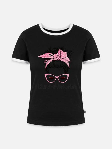 Wascharbeiter - Frauen Kontrast-T-Shirt - Schwarz/Weiß