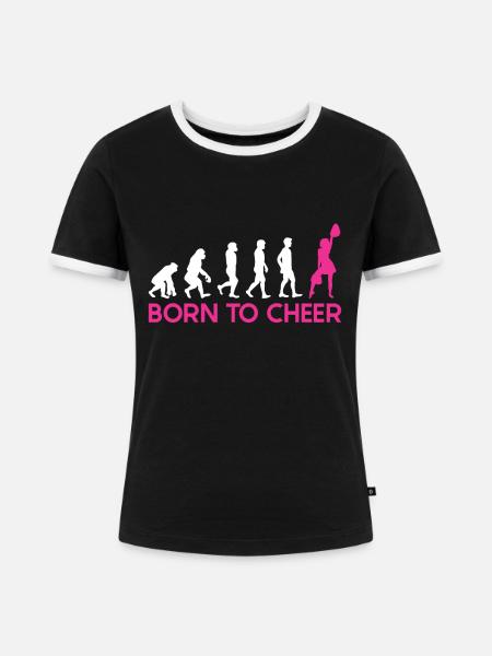 Cheerleader - Frauen Kontrast-T-Shirt - Schwarz/Weiß