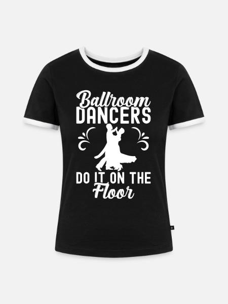 Ballsaal - Frauen Kontrast-T-Shirt - Schwarz/Weiß