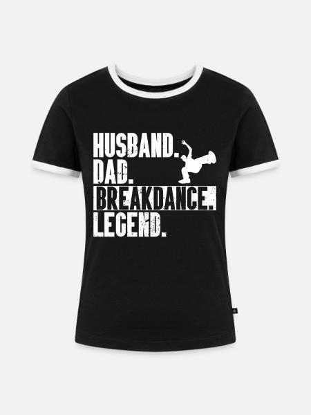 Break Dance - Frauen Kontrast-T-Shirt - Schwarz/Weiß