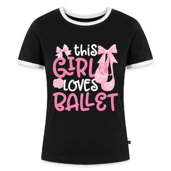 Ballett - Frauen Kontrast-T-Shirt - Schwarz/Weiß - Vorne - Selfina (174cm)