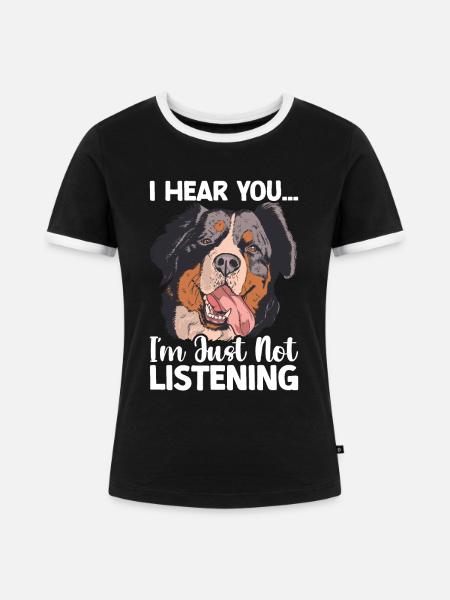 Berner - Frauen Kontrast-T-Shirt - Schwarz/Weiß