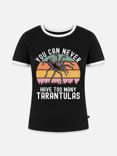 Tarantel - Frauen Kontrast-T-Shirt - Schwarz/Weiß