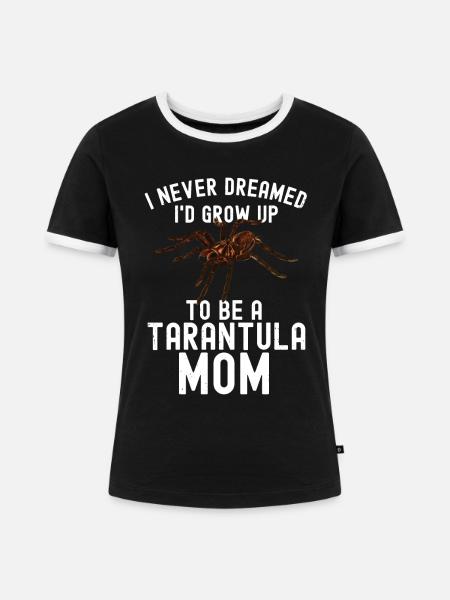 Tarantel - Frauen Kontrast-T-Shirt - Schwarz/Weiß