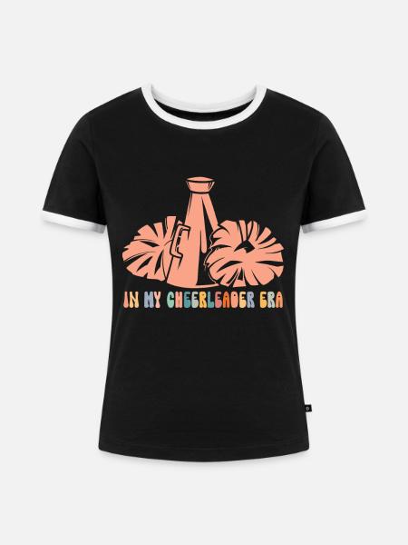 Cheerleadermädchen Cheerleading Jubel Jugend - Frauen Kontrast-T-Shirt - Schwarz/Weiß