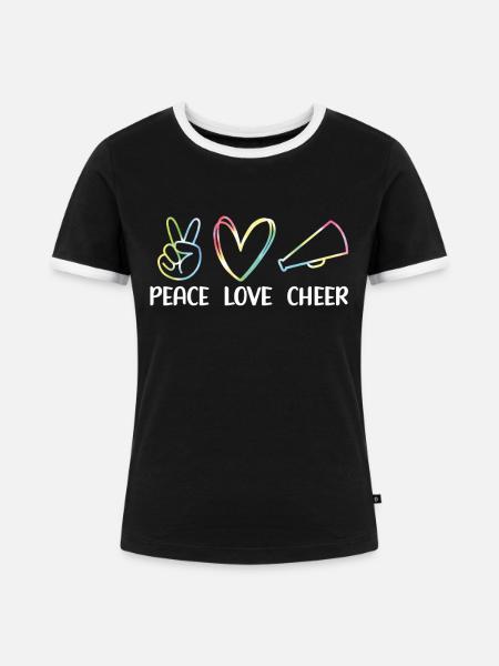 Cheerleadermädchen Cheerleading Jubel Jugend - Frauen Kontrast-T-Shirt - Schwarz/Weiß