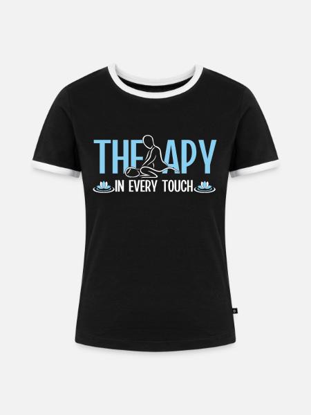 Massagetherapeuten Therapie Masseuse Wertschätzung - Frauen Kontrast-T-Shirt - Schwarz/Weiß