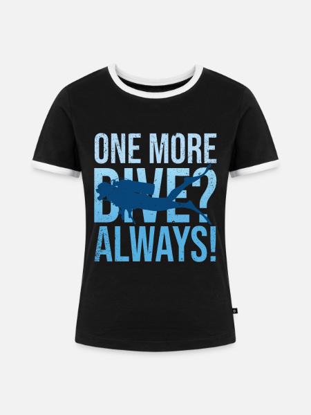 Tauchschung Taucher Ozeanliebhaber - Frauen Kontrast-T-Shirt - Schwarz/Weiß