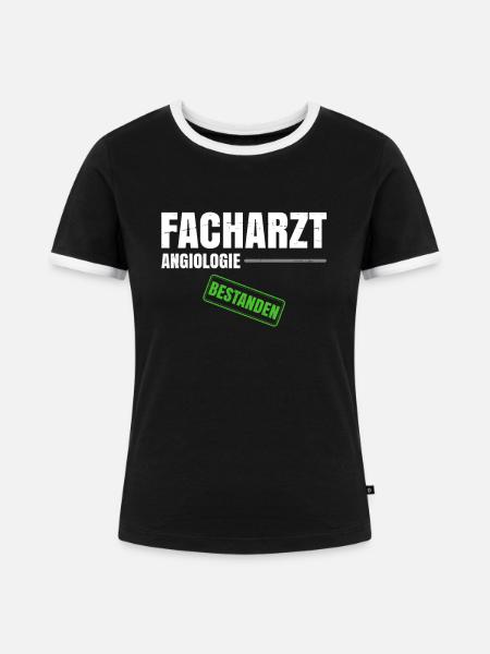 Facharzt Angiologie - Frauen Kontrast-T-Shirt - Schwarz/Weiß