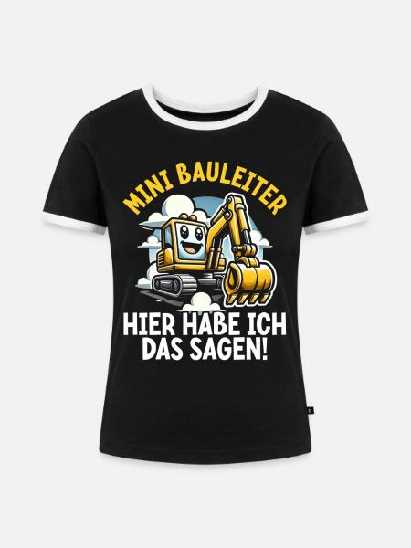 Kinder Bauleiter Projektleiter Bauunternehmer - Frauen Kontrast-T-Shirt - Schwarz/Weiß
