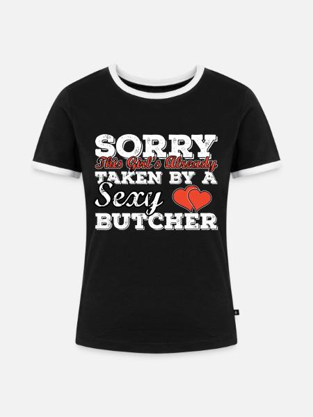 Butcher - Frauen Kontrast-T-Shirt - Schwarz/Weiß