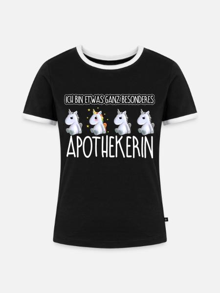 APOTHEKERIN - Toll - Frauen Kontrast-T-Shirt - Schwarz/Weiß