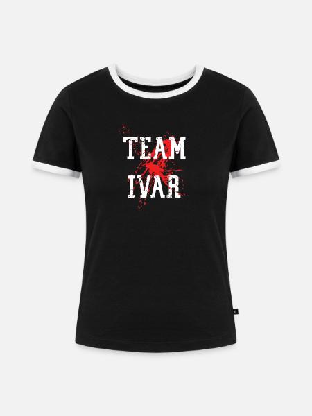 team ivar invertiert - Frauen Kontrast-T-Shirt - Schwarz/Weiß