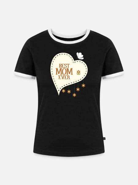 Beste Mutter aller Zeiten - Frauen Kontrast-T-Shirt - Schwarz/Weiß