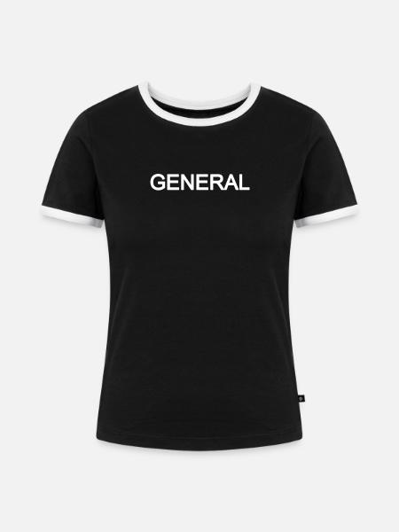 GeneraL - Frauen Kontrast-T-Shirt - Schwarz/Weiß