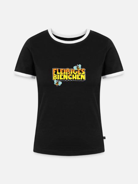 Fleißiges Bienchen - Frauen Kontrast-T-Shirt - Schwarz/Weiß