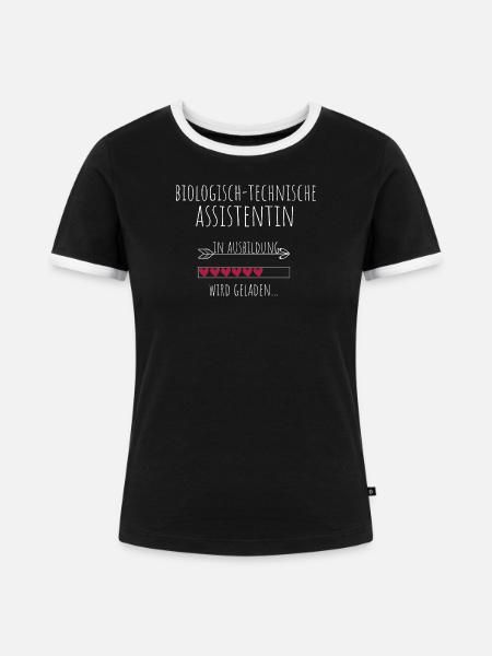 Biologisch Technische Assistentin in Ausbildung - Frauen Kontrast-T-Shirt - Schwarz/Weiß