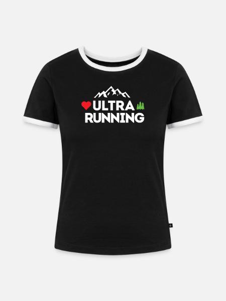 Ultra Running – Meine Liebe - Frauen Kontrast-T-Shirt - Schwarz/Weiß