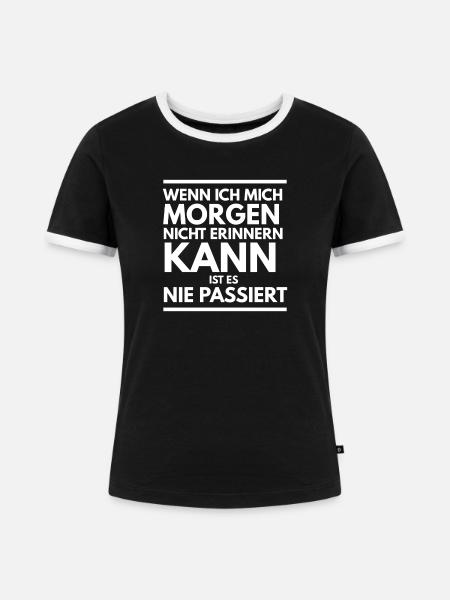 Junggesellenabschied Malle Party - Frauen Kontrast-T-Shirt - Schwarz/Weiß