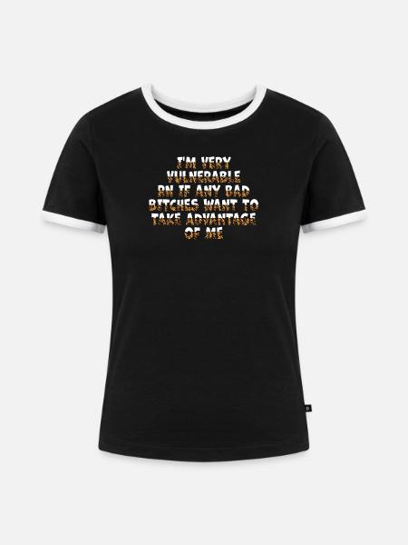 I'm Very Vulnerable RN - Frauen Kontrast-T-Shirt - Schwarz/Weiß