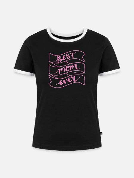 Beste Mutter aller Zeiten - Frauen Kontrast-T-Shirt - Schwarz/Weiß