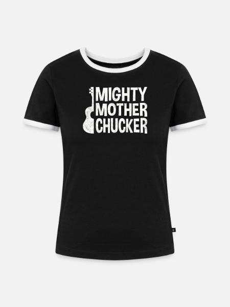 Mighty Mother Chucker - Frauen Kontrast-T-Shirt - Schwarz/Weiß