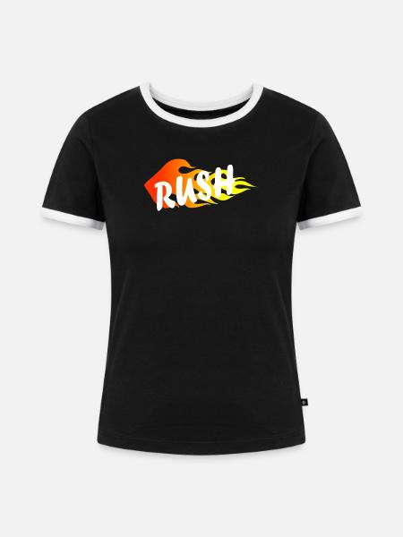 Hasten - Frauen Kontrast-T-Shirt - Schwarz/Weiß