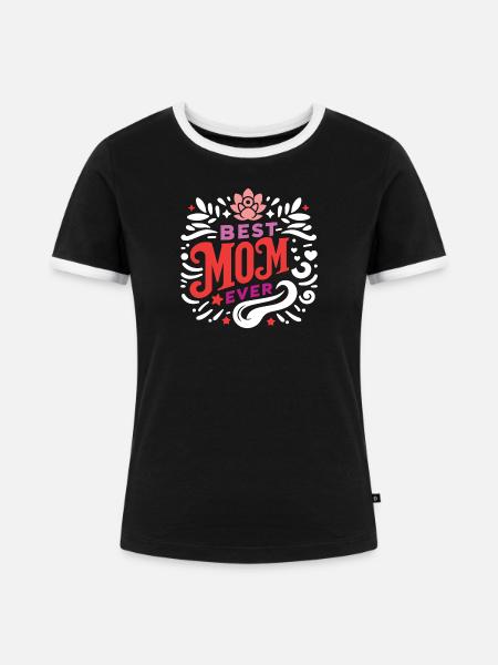 Beste Mutter aller Zeiten - Frauen Kontrast-T-Shirt - Schwarz/Weiß