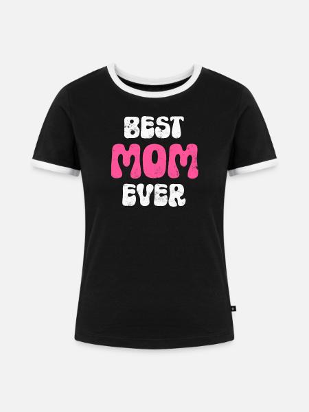 Mutter Mama - Frauen Kontrast-T-Shirt - Schwarz/Weiß