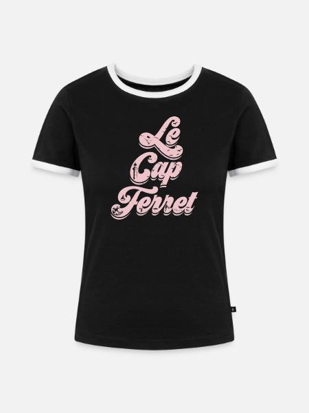 Le Cap Frettchen - Frauen Kontrast-T-Shirt - Schwarz/Weiß