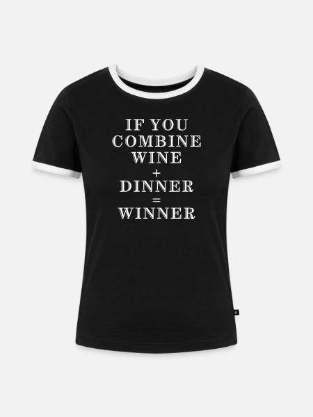 Restaurant, Catering, Gastronomie - Frauen Kontrast-T-Shirt - Schwarz/Weiß