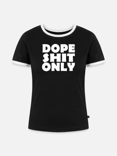 SHIT - Frauen Kontrast-T-Shirt - Schwarz/Weiß