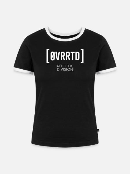 Overrated - Athletic Division (white) - Frauen Kontrast-T-Shirt - Schwarz/Weiß