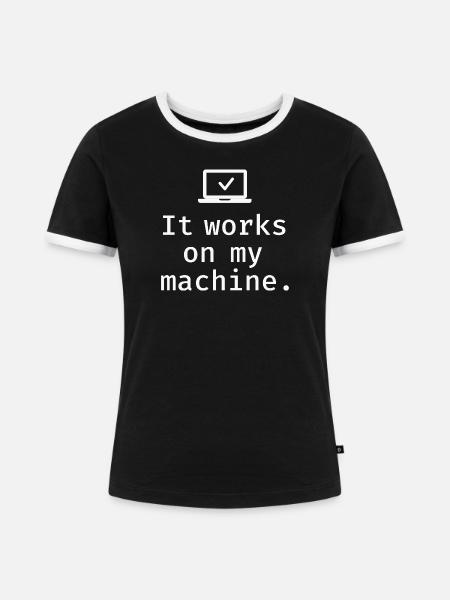 Blame the Environment - Frauen Kontrast-T-Shirt - Schwarz/Weiß