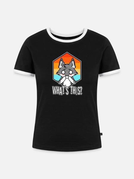OwO What's This? - Frauen Kontrast-T-Shirt - Schwarz/Weiß