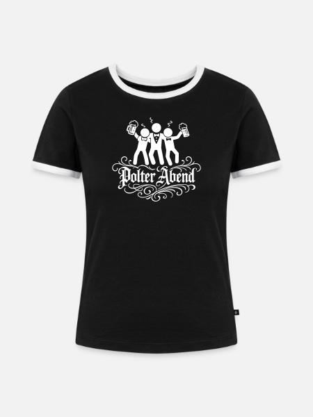Polterabend Bräutigam Party - Frauen Kontrast-T-Shirt - Schwarz/Weiß