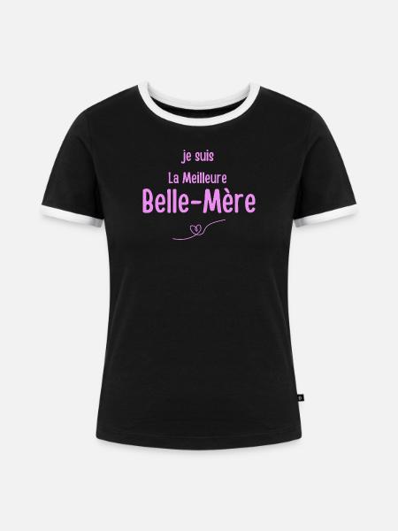 Ich bin die beste Schwiegermutter - Frauen Kontrast-T-Shirt - Schwarz/Weiß