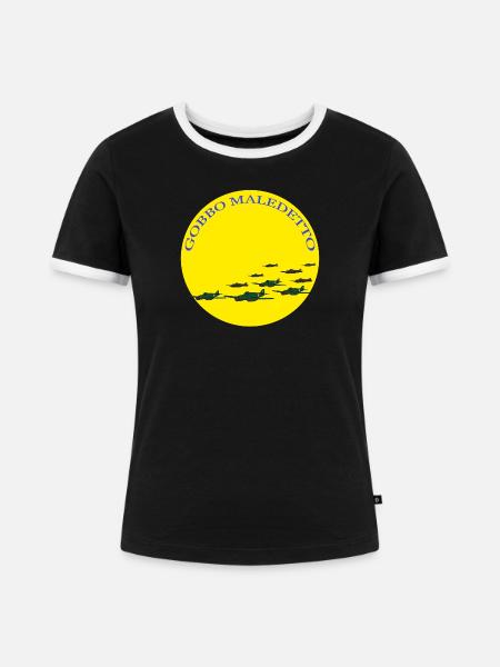 SAVOIA MARCHETTI SM 79 - Frauen Kontrast-T-Shirt - Schwarz/Weiß